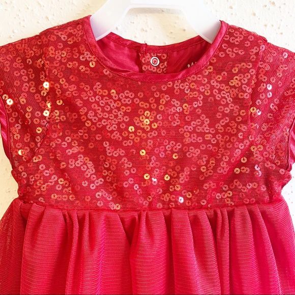 Christmas 🎄 Red Dress Shimmer 12 mo Toddler - Picture 3 of 7